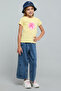 Graphic Print T-Shirt with Crew Neck and Short Sleeves - 2