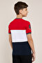 Color Block T-Shirt with Crew Neck and Short Sleeves - 6