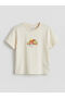 Lcw Baby Ecru Dinosaur Printed Baby Boy Set - 2