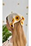 Yellow Daisy Knitted Bohemian Bandana - 3