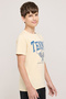 Typography Print T-Shirt With Crew Neck and Short Sleeves - 5