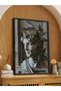 Floral Sculpture One Piece Black Wooden Framed Painting - 2