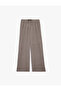 Lace-Up Waistband Straight-Leg Textured Wrinkled Trousers - 3