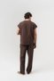 Frayed Linen Fabric Fringed Pocket Detailed Zero Sleeve T-Shirt and Pants Set - 6