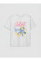 Lcw kids bicycle collar printed girl's t-shirt