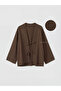 Lcw Comfort Brown V-Neck Women's Kimono - 5