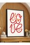 Minimalist Love One-Piece Black Wooden Framed Painting - 2