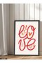 Minimalist Love One-Piece Black Wooden Framed Painting - 4