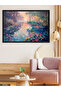 Sunset Lake One Piece Black Wooden Framed Painting - 3