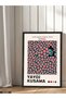 Yayoi Kusama Pink Spotted Portrait One Piece Black Wooden Framed Painting - 4