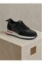 Crc Genuine Cowhide Black Men's Sneakers - Goat Leather Inside, Orthopedic Eva Sole Casual Shoes - 3