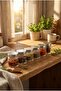 6-Piece Glass Spice Jar Set with Silver Lids Transparent Glass Storage Jar 255 Cc - 3