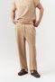 Frayed Linen Fabric Fringed Pocket Detailed Zero Sleeve T-Shirt and Pants Set - 8