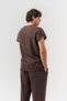 Frayed Linen Fabric Fringed Pocket Detailed Zero Sleeve T-Shirt and Pants Set - 7