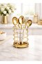 Hgy Home Gold Lux Helezon Cutlery Holder