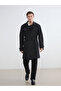 Black Standard Fit Men's Trench Coat - 2