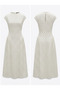 Rochie lungă albă cu buline - 2