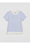 Esvab • Modern & Distinctive Zero Roba Collar Printed Girls' Ruffle T-Shirt - 2
