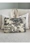 Handmade Black Toile De Jouy Patterned 11 Inch Tablet Bag Casual Handbag Women's Bag - 5