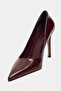 Lunara Burgundy Rustic Patterned Pointed Toe Women's Stiletto - 6