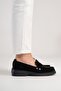 Alitzel Women's Genuine Leather Loafer Black Suede - 7