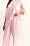 Pink Lace Sleeves Oversize Basic T-Shirt Elastic Waist Loose Pants Modal Set 4115 60286085 - 6