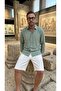 Men's 100% Cotton Premium Modal Fabric Breathable Comfortable Long Sleeve Shirt - Khaki - 7