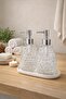 Royal Liquid Soap Dispenser 2Nd Generation with Stand Transparent-Chrome/White Base • Lavatory Bathroom Kitchen Countertop Elegance Glass Soap Dispenser Liquid Soap Dispenser Soap Pump Kitchen Liquid Soap Dispenser Glass Detergent Dispenser Decorative
