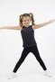 Girl's Anthracite Washed Stone Detailed Athlete Blouse with Cotton Straps Stylish Top - 4