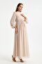 M0024-Hakim Collar Mini Leopard Pattern Maternity Maxi Chiffon Dress - 2