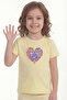 Girl's T-Shirt with Short Sleeves Printed B10