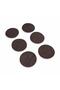 10 cm Diameter Brown Genuine Patterned Leather Coasters Set of 6 – Decorative Table Protector - 5