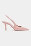 Parla Salmon Patent Leather Belt Detail Pointed Toe Women's Heeled Shoes - 8