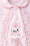 Baby Girl Jumpsuit with Lace Collar Detail - 3