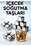 4-Pack Stainless Steel Beverage Cooling Stones – Flavor-Preserving Cubes with Ice-Free Cooling Experience