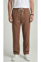 Men's Brown Linen Trousers Muslin Fabric Oversize Comfortable Fit Daily Use - 6