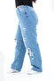 Women's Plus Size Ripped Detailed Jeans Blue - 2