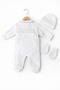 Baby Girl Jumpsuit with Lace Collar Detail - 2