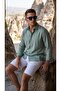 Men's 100% Cotton Premium Modal Fabric Breathable Comfortable Long Sleeve Shirt - Khaki - 6