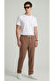 Men's Brown Linen Trousers Muslin Fabric Oversize Comfortable Fit Daily Use - 4