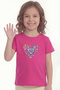 Girl's T-Shirt with Short Sleeves Printed B10