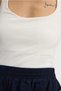 Women's Slim Fit Cotton Halter Neck Camisole Ecru Crop - 4