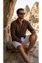 Men's 100% Cotton Premium Modal Fabric Breathable Comfortable Long Sleeve Shirt - Brown - 7