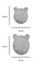 Teddy Bear Shaped 2-Piece Mat Set for Bathroom, Children's Bedroom | Non-Slip Sole, Soft, Washable - 4
