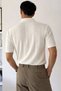 Men's Knitwear Polo Neck T-Shirt Slim Thin Textured Stylish Basic Knitwear T-Shirt - 3