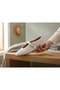 Genuine Leather Buckle-Studded Women's Ballerina Shoes - 4