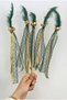 Green Stick Bridesmaid Bell, 10 Pieces with Feather Ribbon Decoration, Henna Night Wedding Promise Bride Groom Bride after Party Bachelorette Engagement Special Day Decoration Wedding Engagement