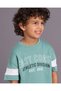 Boys Green Oversized Graphic Short Sleeve T Shirt - 4