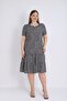 Floral Print Double Ruffle Button Pocket Summer Casual Dress - 4