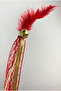 Red Ribbon Bridesmaid Bell, 10 Pieces with Feather Ribbon Decoration, Henna Night Wedding Promise Bride Groom Bride after Party Bachelorette Engagement Special Day Decoration Wedding Engagement - 3